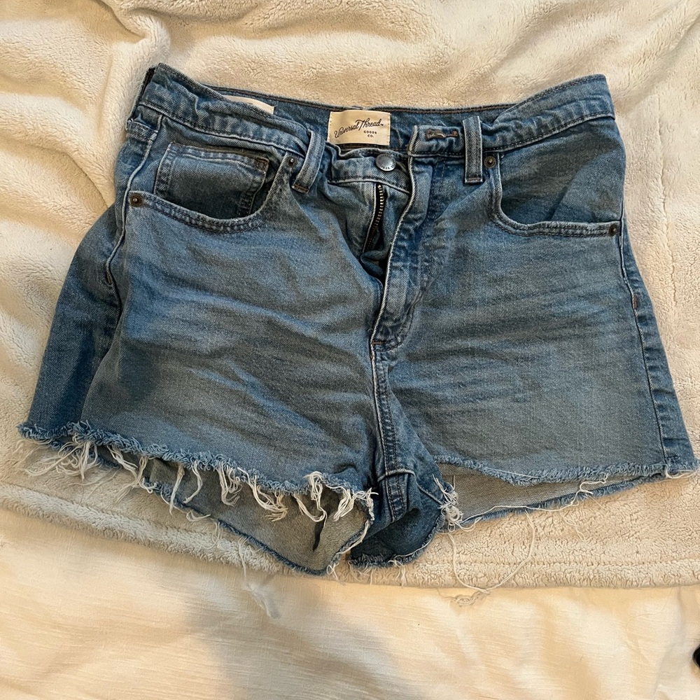 Universal Thread Blue Jean Shorts High-Waisted Frayed